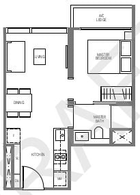Midtown Modern Floor Plan A1