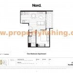 Nord Melbourne Floor Plan - 1 Bedroom