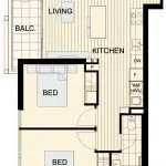 NV Apartments Perth Floor Plan 2BR