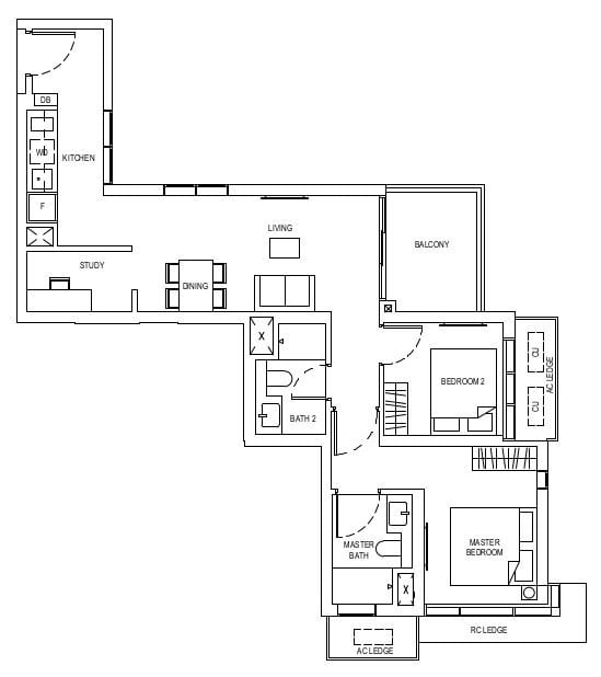 One Bernam Floor Plan BS4