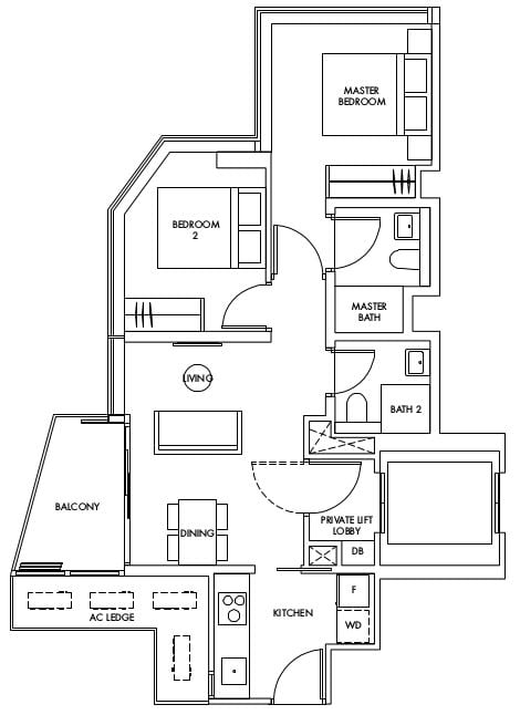 One Draycott Floor Plan B1