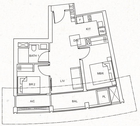 One Pearl Bank Floor Plan C1a