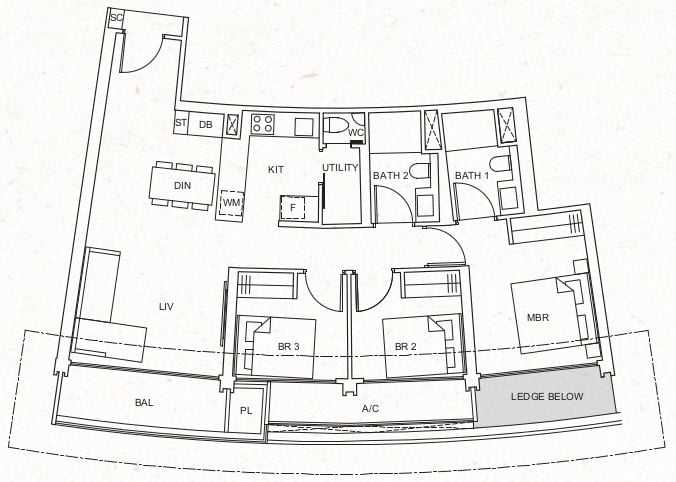 One Pearl Bank Floor Plan D1a