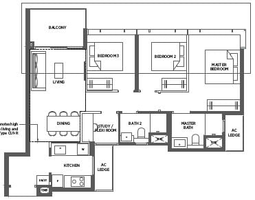 Parc Esta Floor Plan CU1