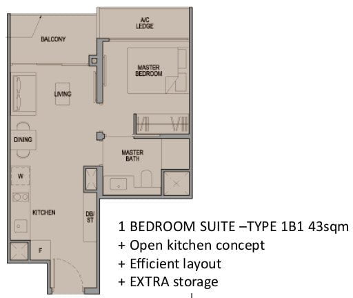 Park Colonial Floor Plan 1b1