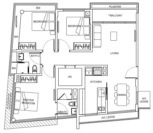 Parkwood Residences Floor Plan A1