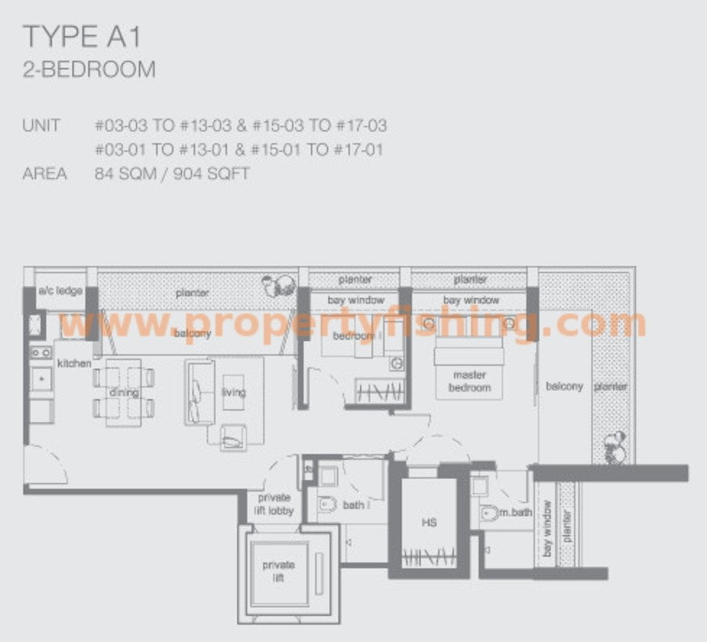 The Peak @ Cairnhill II Floor Plan A1