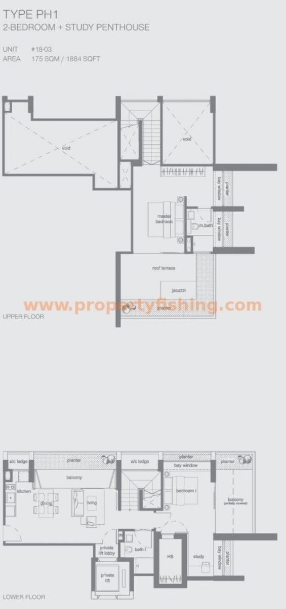 The Peak @ Cairnhill II Floor Plan PH1