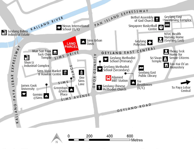 Penrose Sims Drive GLS Site Map