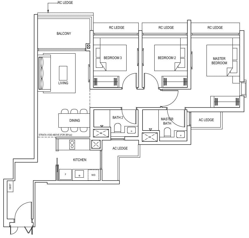 Pinetree Hill Floor Plan 3b1
