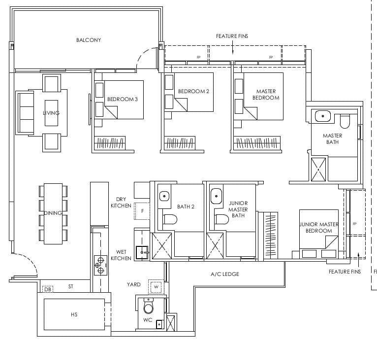 Provence Residence Floor Plan D1