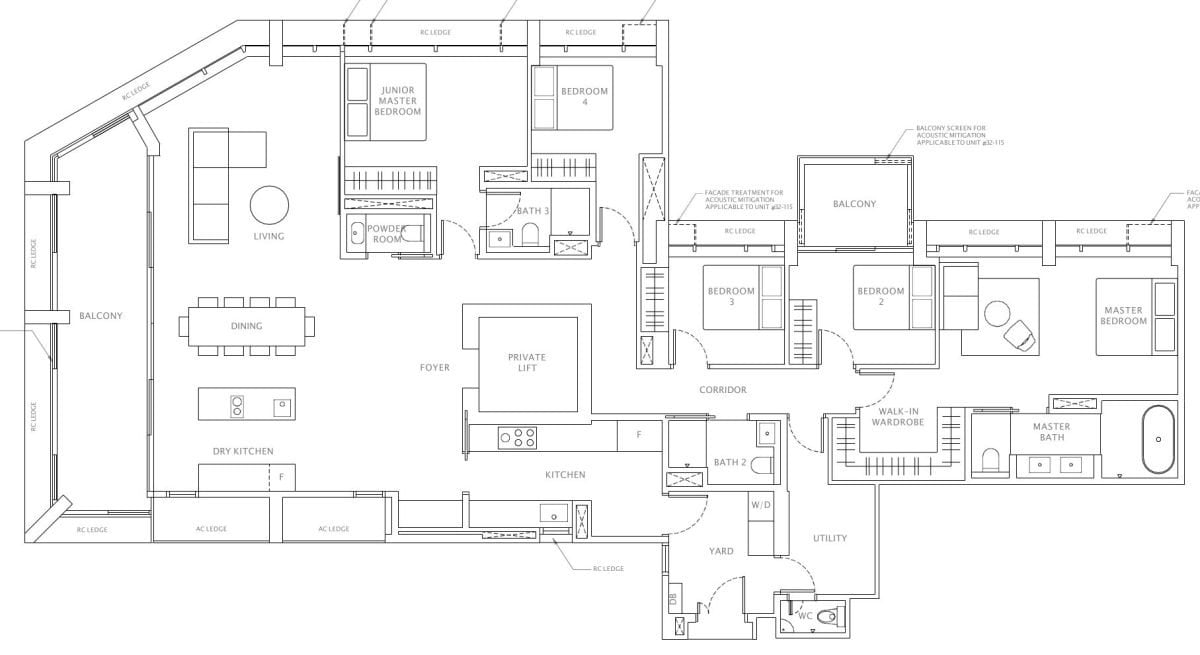 Denah Lantai Reserve Residences P3