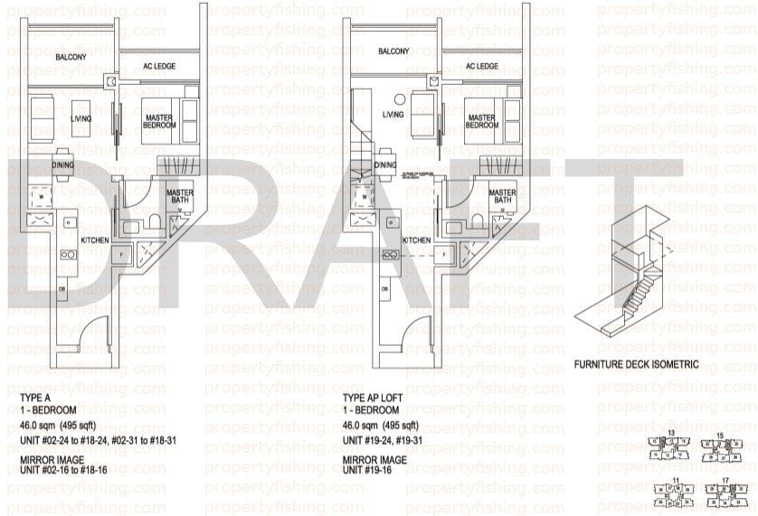 Riverbank at Fernvale Floor plans - 1 bedroom