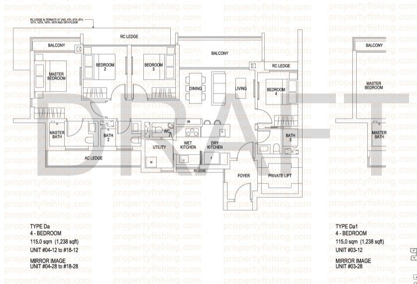 Riverbank at Fernvale Floor plans - 4 bedroom