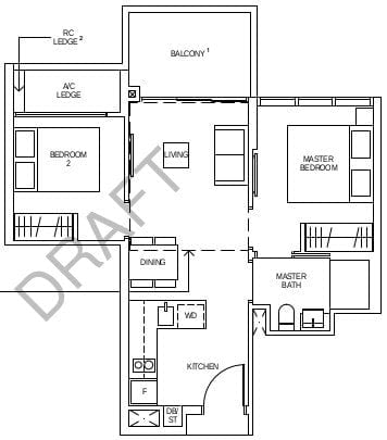 Riverfront Residences Floor Plan B3