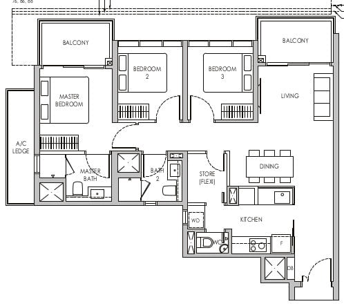 Sengkang Grand Floor Plan C5PF