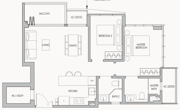 The Shorefront Floor Plan A2