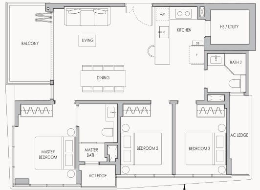 The Shorefront Floor Plan B1