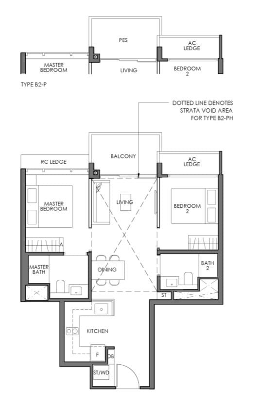 Denah Lantai Sky Eden B2