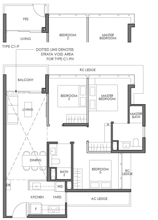 Denah Lantai Sky Eden C1