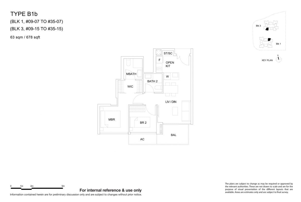 Sky Vue Floor Plan - Type B1b