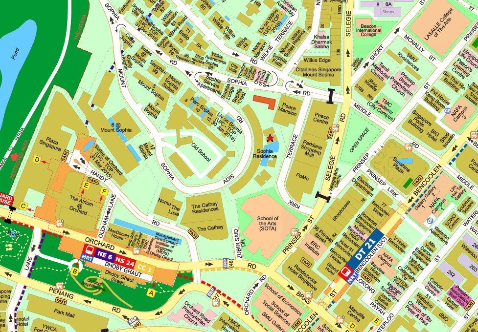 Sophia Residence Location Map