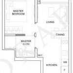 Stirling Residences Floor Plan 1br
