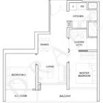 Stirling Residences Floor Plan 2br