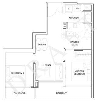 Stirling Residences Floor Plan 2br
