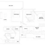 Stirling Residences Floor Plan 3brp