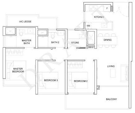 Stirling Residences Floor Plan 3bru