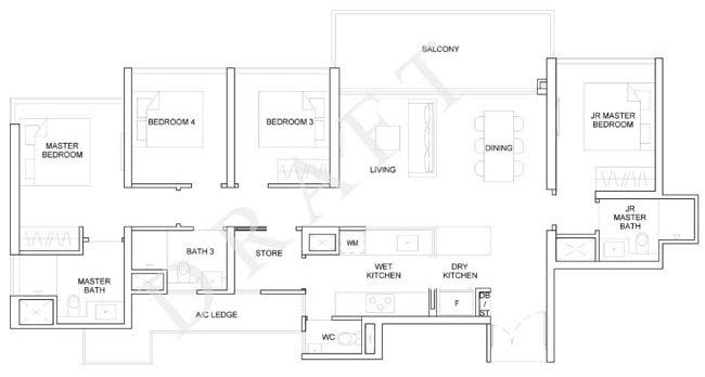 Stirling Residences Floor Plan 4br