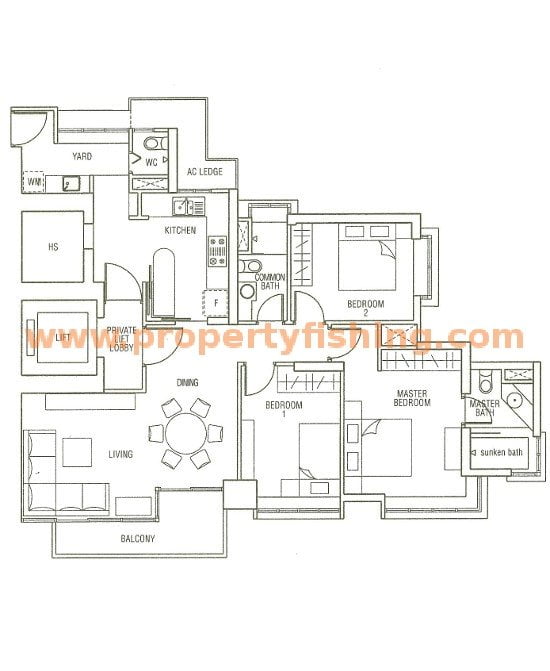 The Ansley Condo Floor plan 3