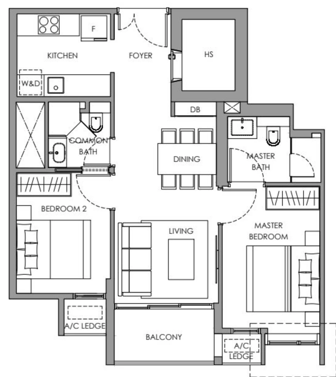 The Hillshore Floor Plan A1