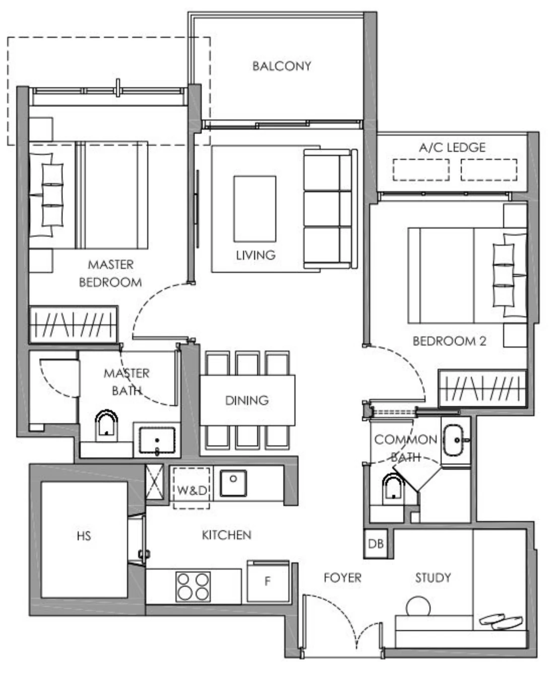 The Hillshore Floor Plan A2