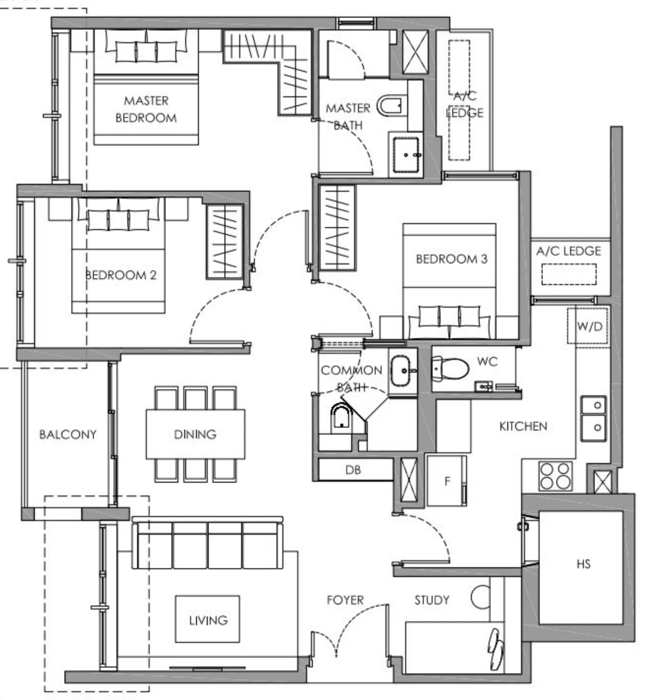 The Hillshore Floor Plan B2