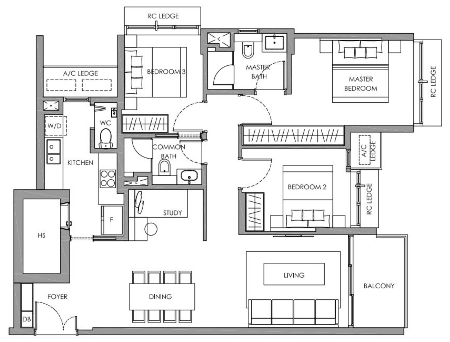 The Hillshore Floor Plan B7