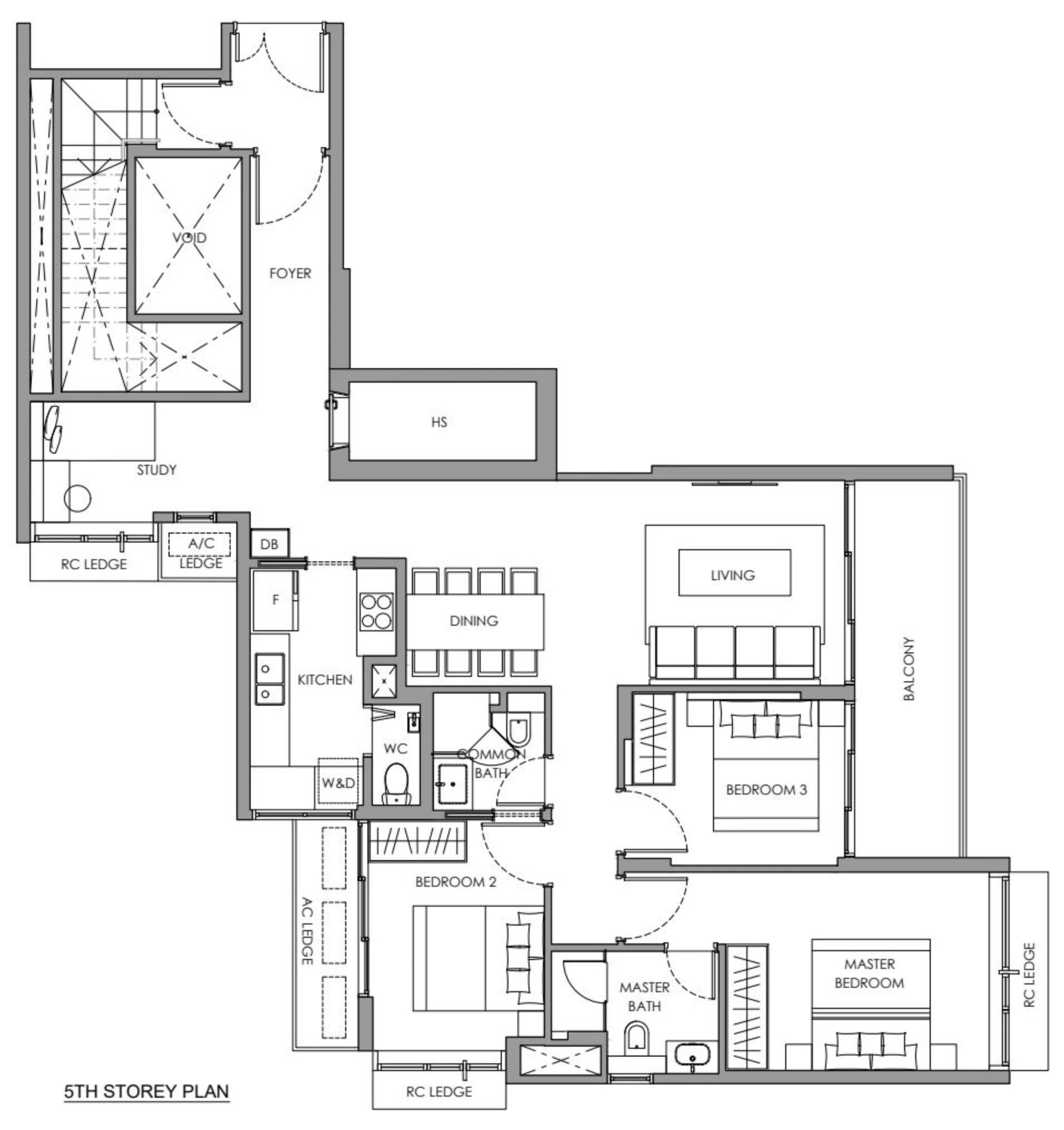 The Hillshore Floor Plan C1PH