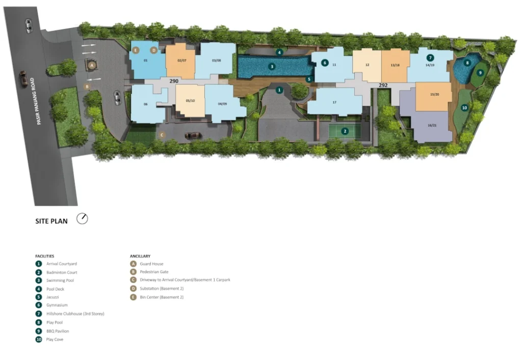 The Hillshore Site Plan