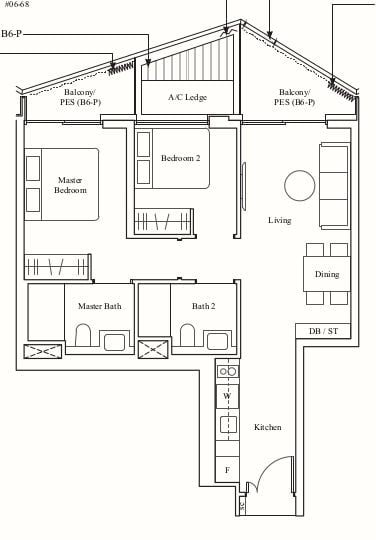 The Reef at King's Dock Floor Plans B6