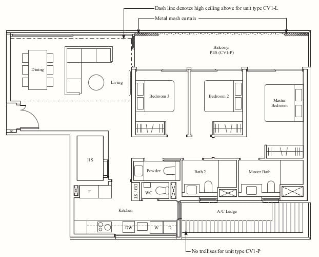 The Reef at King's Dock Floor Plans C1v