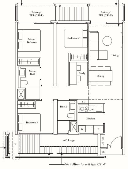 The Reef at King's Dock Floor Plans CS1
