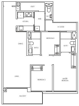 Treasure at Tampines Floor Plan C8P