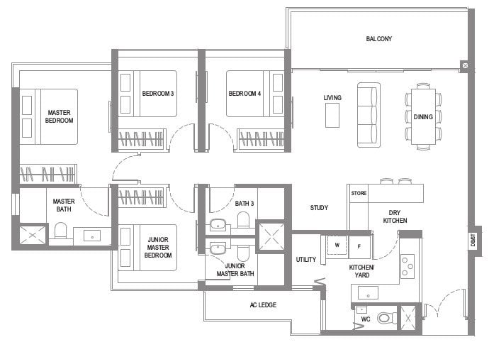 Twin Vew Floor Plan D2S