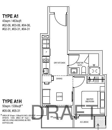 Verandah Residences Floor Plan A1