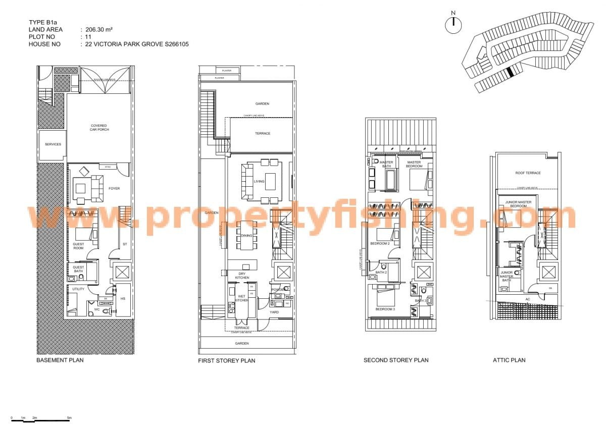 VIctoria Park Villas Floor Plan B1